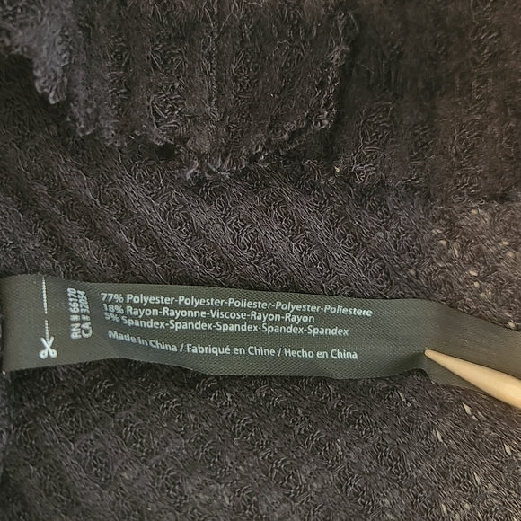 NWT L Urban Outfitters Out From Under Jojo Black Waffle Thermal Button-up Shirt - Picture 11 of 13